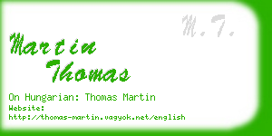 martin thomas business card